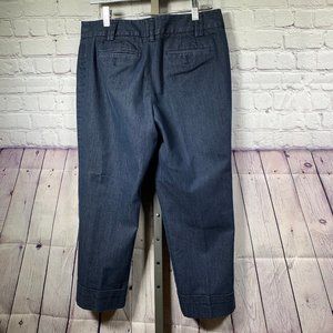 NWOT Loft Ann Taylor Denim Cuffed Capri Pants